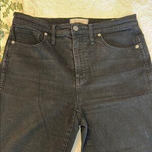 Madewell Black Skinny Jeans with High-Rise Waist